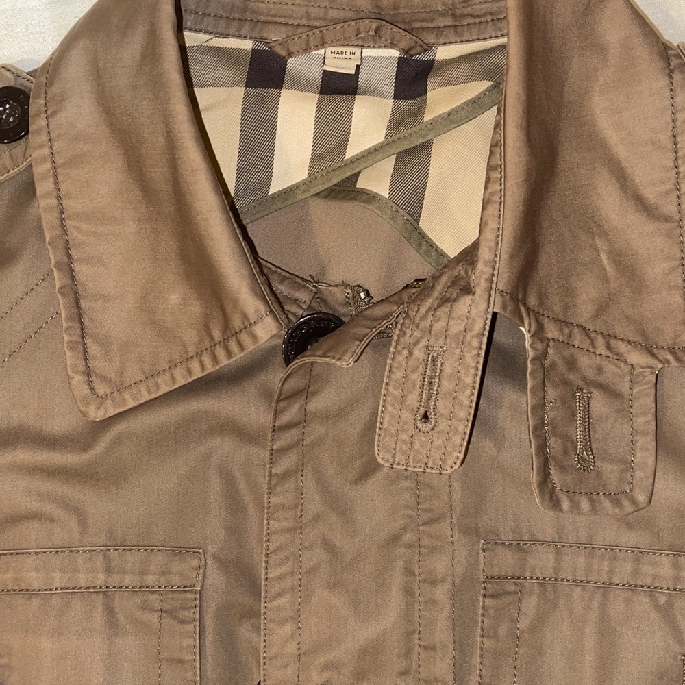 Burberry Tan Military Field Coat Lightweight Cotton - Picture 15 of 15